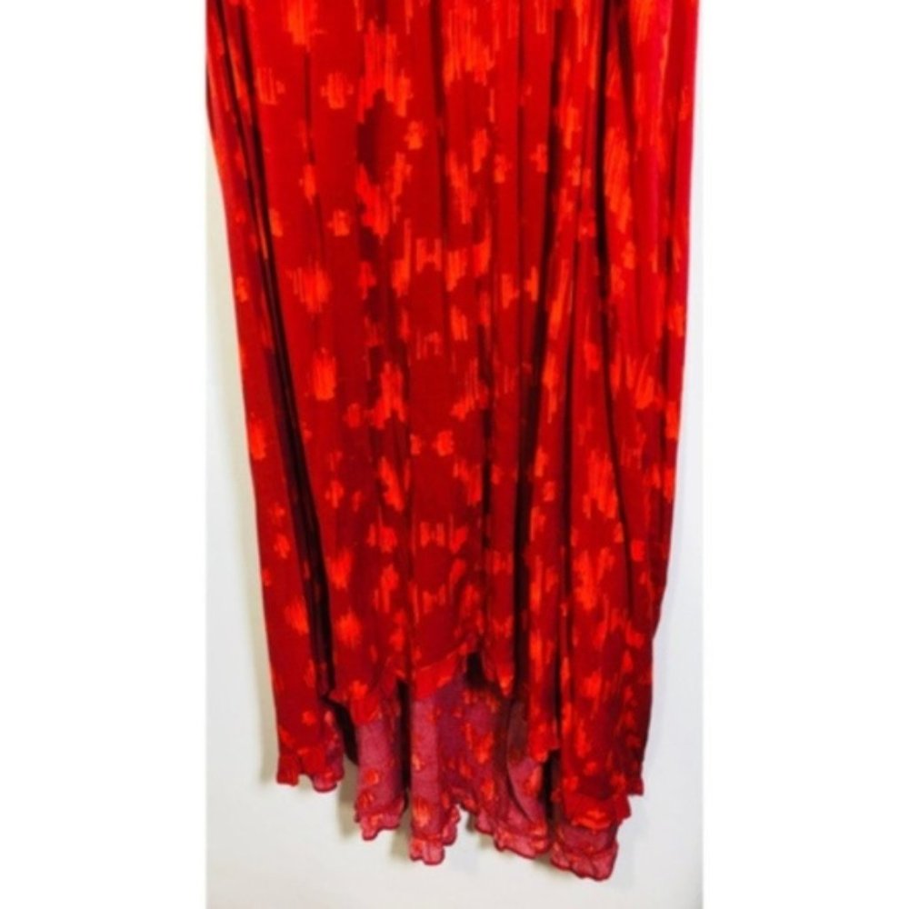 SOLD a:glow Maternity Red Halter Maxi Dress Sz S - Picture 5 of 8